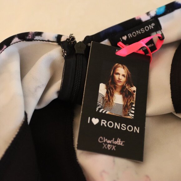 I ❤ Ronson Floral Block Bodycon Dress NWT Size Small - Picture 5 of 15